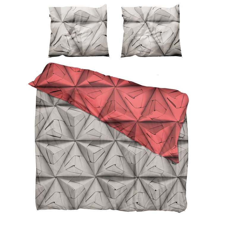 Комплект постельного белья "Оригами" красный 200х220