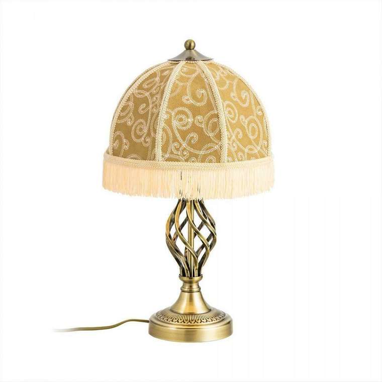 Настольная лампа Базель с бежевым абажуром