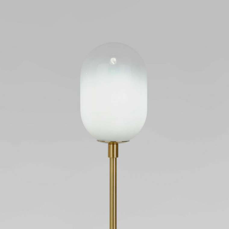 Настольный светильник со стеклянным плафоном 01161/1 латунь Loona