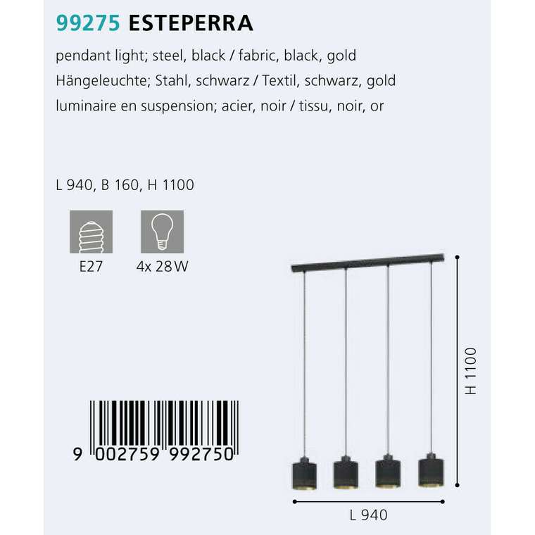 Люстра Eglo Esteperra 99275