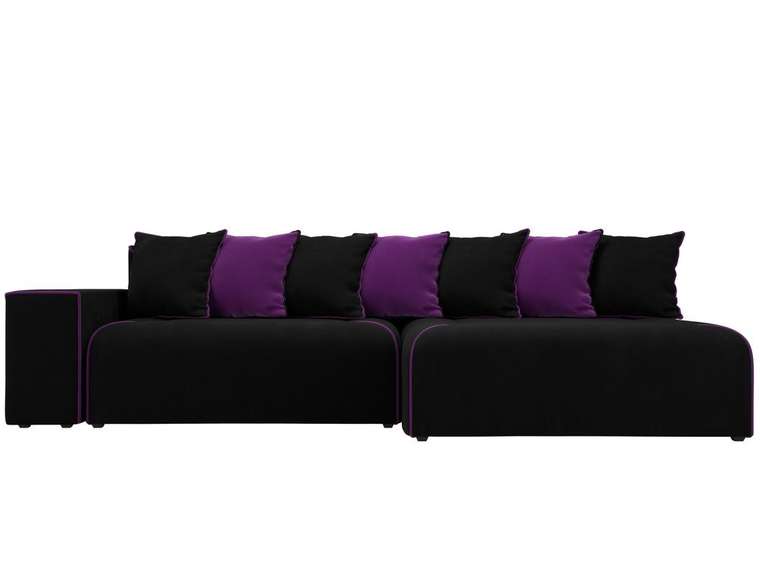 Угловой диван-кровать Кёльн черного цвета правый угол