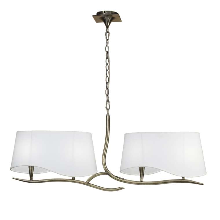 Подвесная люстра Ninette Antique Bras 1921 (ткань, цвет кремовый)