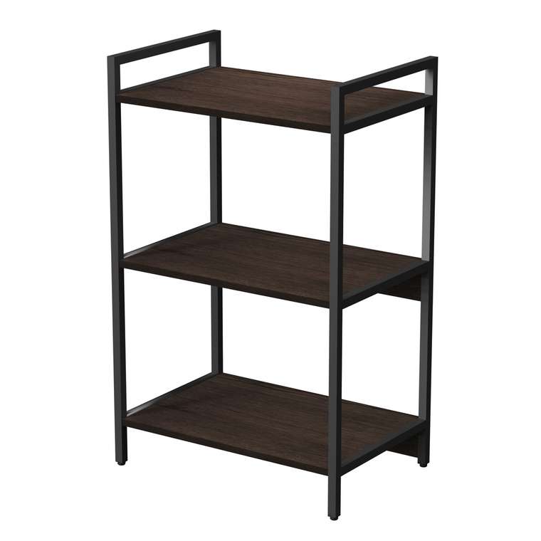 Стеллаж 10СС.3.600 средний 3 полки темно-коричневого цвета
