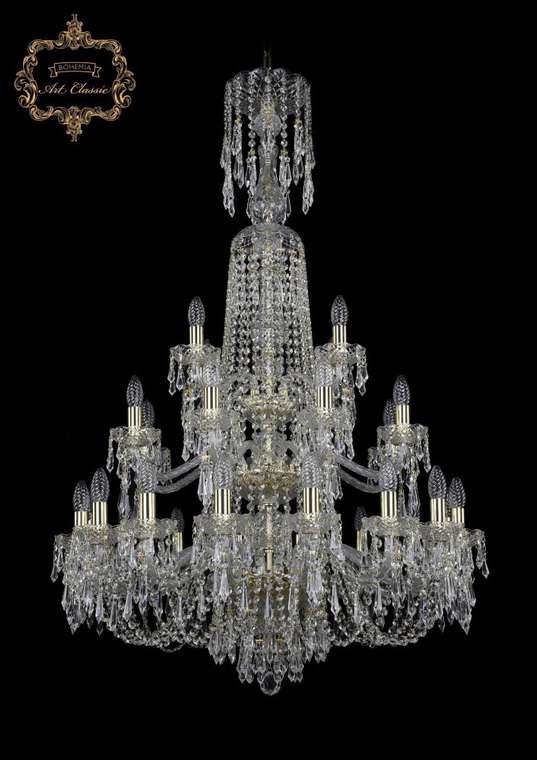 Хрустальная подвесная люстра Art Classic 45231 11.23.16+8+4.300.3d.XL-130.Gd.Dr подсвечник