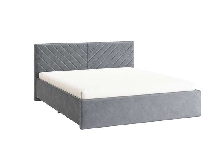 Кровать Сандра 2 160х200 серого цвета без подъемного механизма
