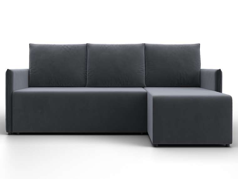 Угловой диван-кровать Лига-124 серого цвета 