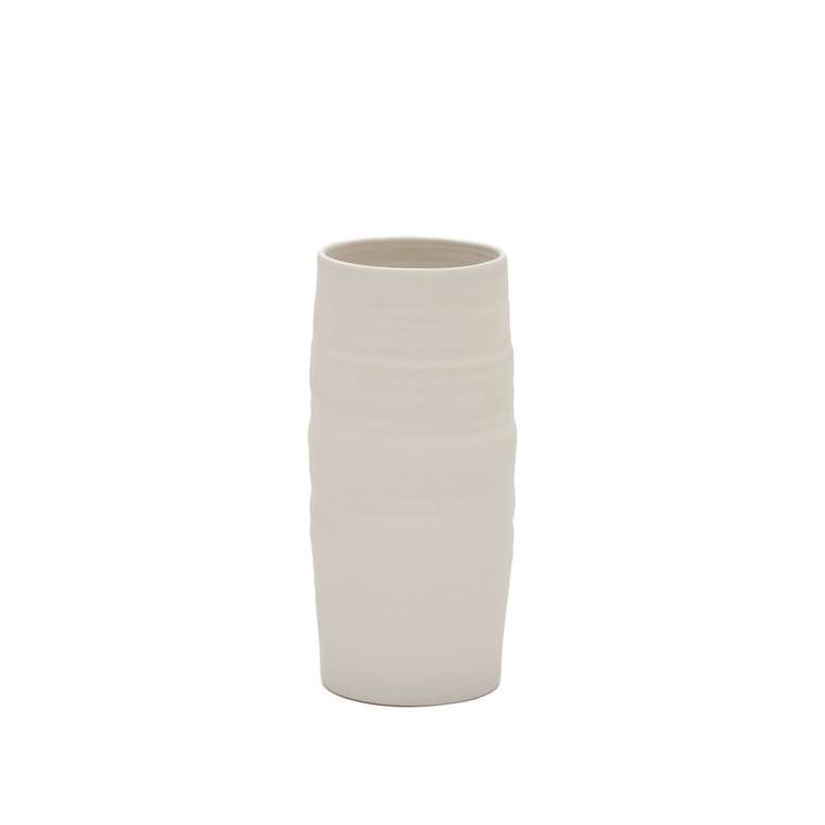 Керамическая ваза Macae молочного цвета