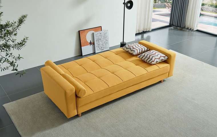 Диван-кровать Manhattan желтого цвета