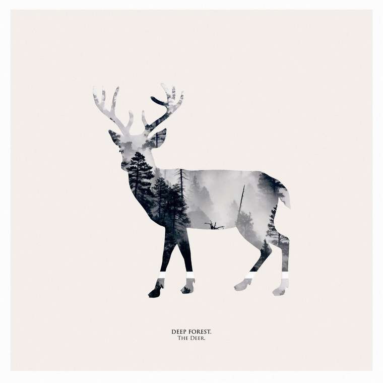 Картина (репродукция, постер): DEEP FOREST (The Deer) 