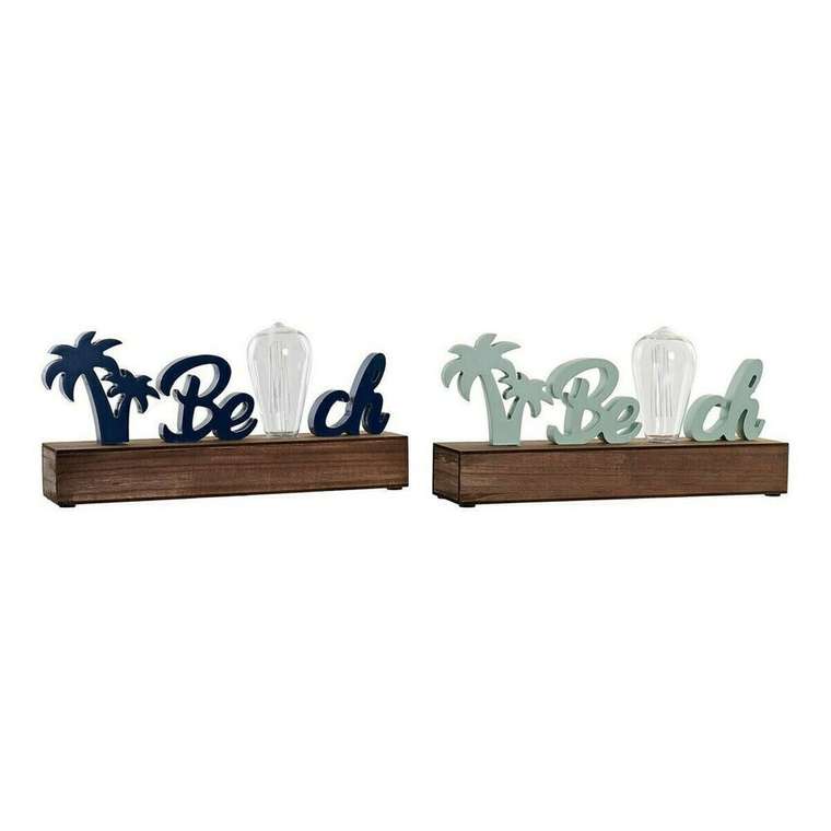 Декоративная фигура Beach LED Зеленый Тёмно Синий Средиземноморье 34 x 8 x 16 cm (2 штук)