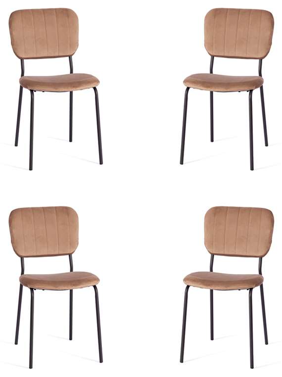 Набор из четырех стульев Carol бежевого цвета