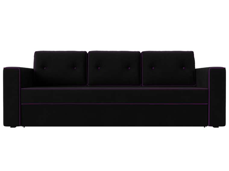 Прямой диван-кровать Принстонн черного цвета