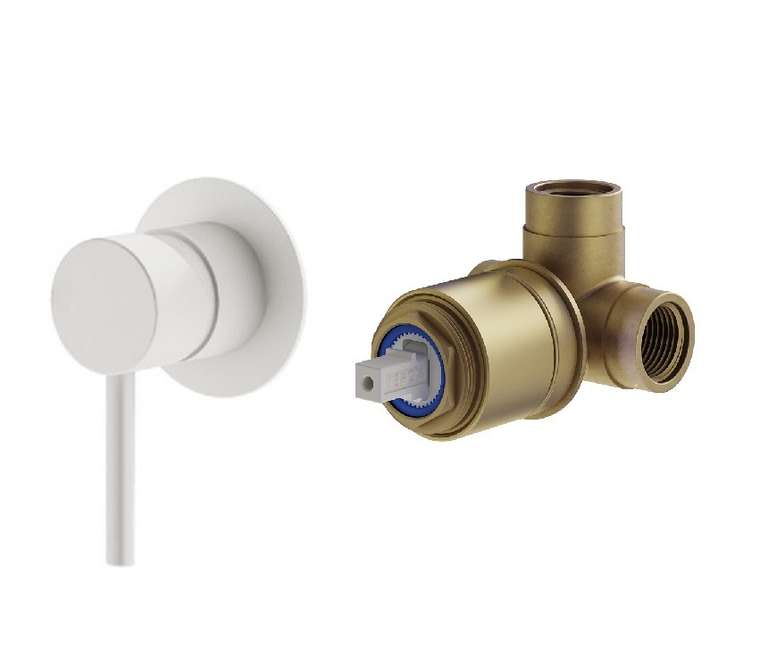Смеситель встраиваемый для душа Plumberia Selection IXO KITXO1135BO белый матовый