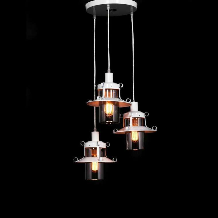 Подвесной светильник Capri LDP 11327 B-3 WT (стекло, цвет дымчатый)
