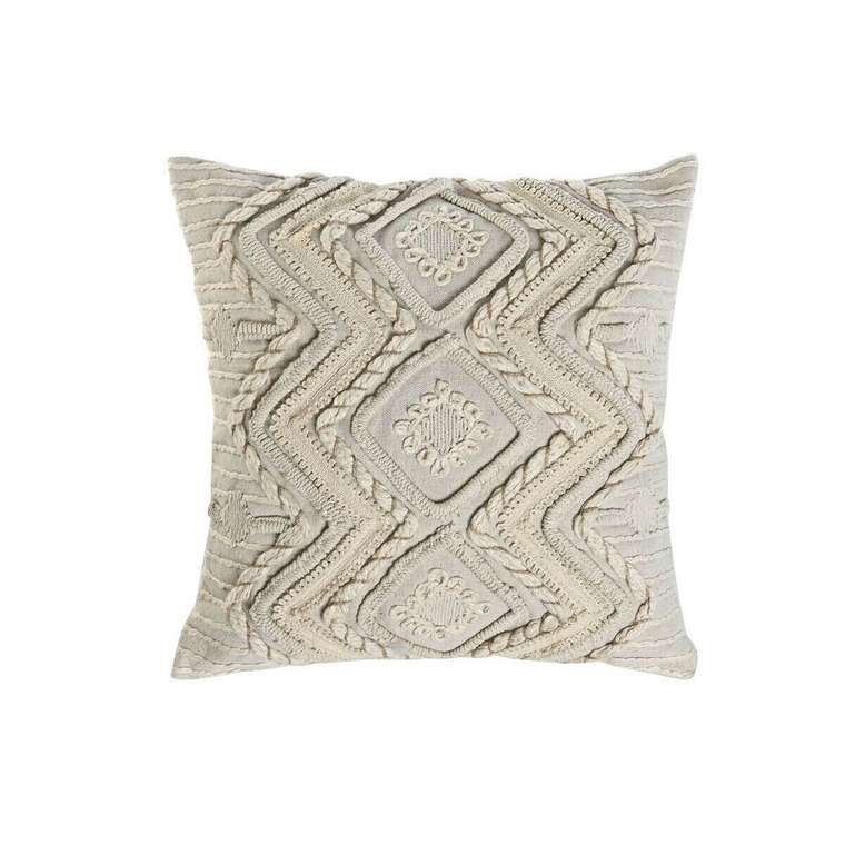 Подушка Boho 45х45 бело-бежевого цвета