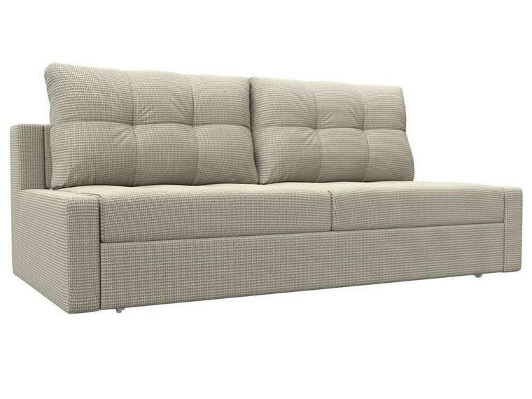 Прямой диван-кровать Мартин серо-бежевого цвета