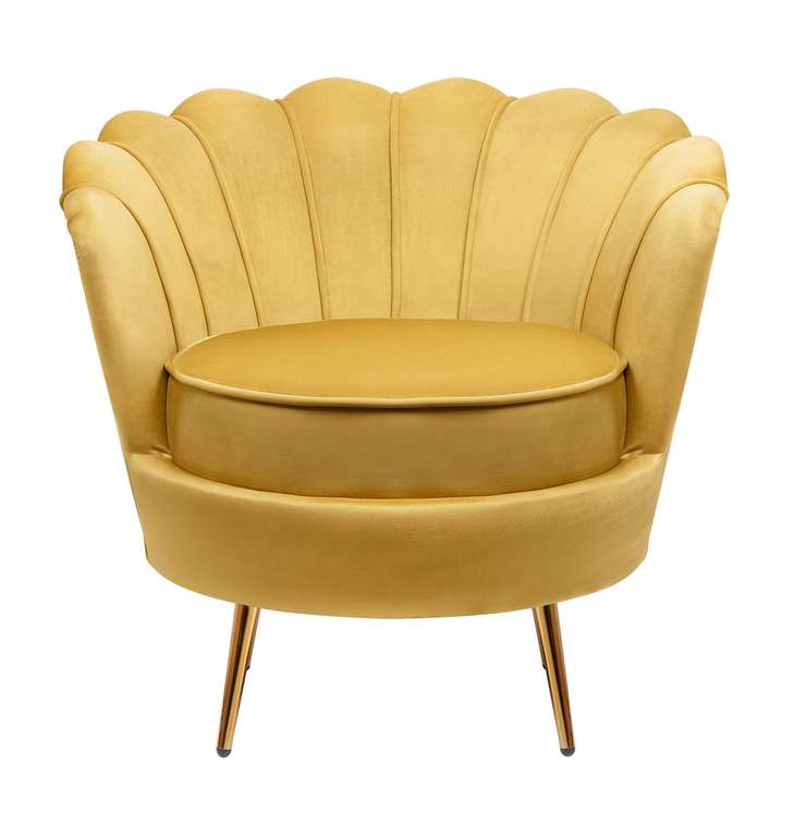 Кресло Pearl желтого цвета