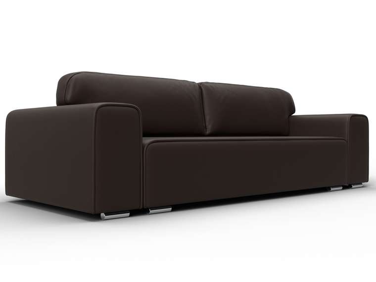 Диван-кровать Лига 029 темно-коричневого цвета (экокожа)