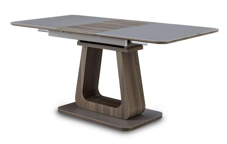 Раскладной обеденный стол Rosanna коричнево-серого цвета