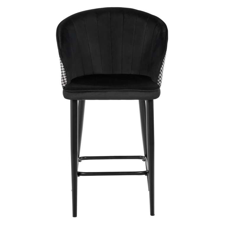 Полубарный стул Paola бело-чёрного цвета