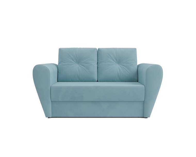 Прямой диван-кровать Квартет голубого цвета