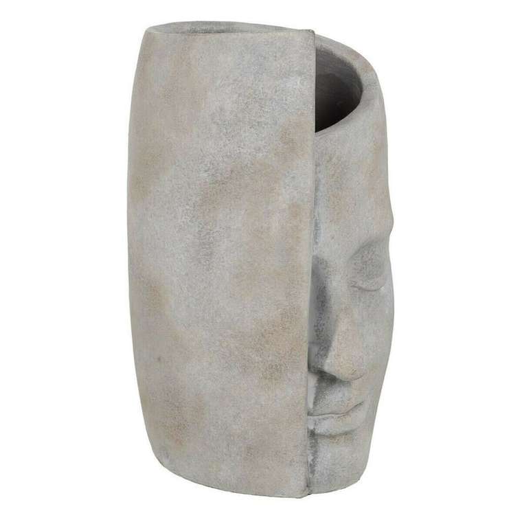 Ваза для цветов Серый Цемент Лицо 21 x 18 x 32,5 cm
