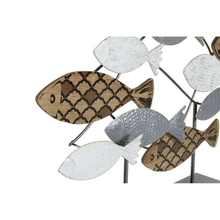 Декоративная фигура 65,4 x 9,5 x 43 cm Чёрный Синий Коричневый Спирали (2 штук)