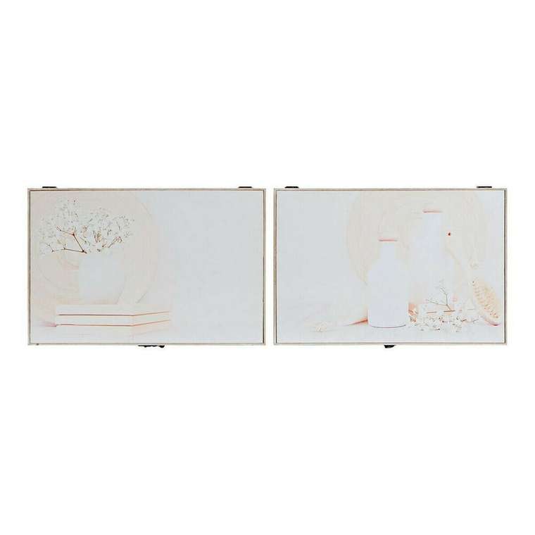 Шкаф для ключей Деревянный Деревянный MDF Бежевый 2 штук 46 x 6 x 32 cm