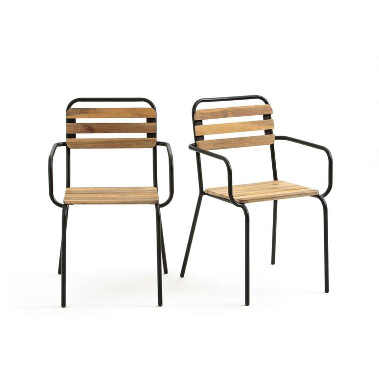 Комплект из 2 садовых стульев Juragley бежевого цвета