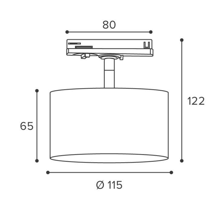 Трековый светильник однофазный Wolta WTL-18/GX70-W BASIC под лампу GX70 220V Белый BASIC