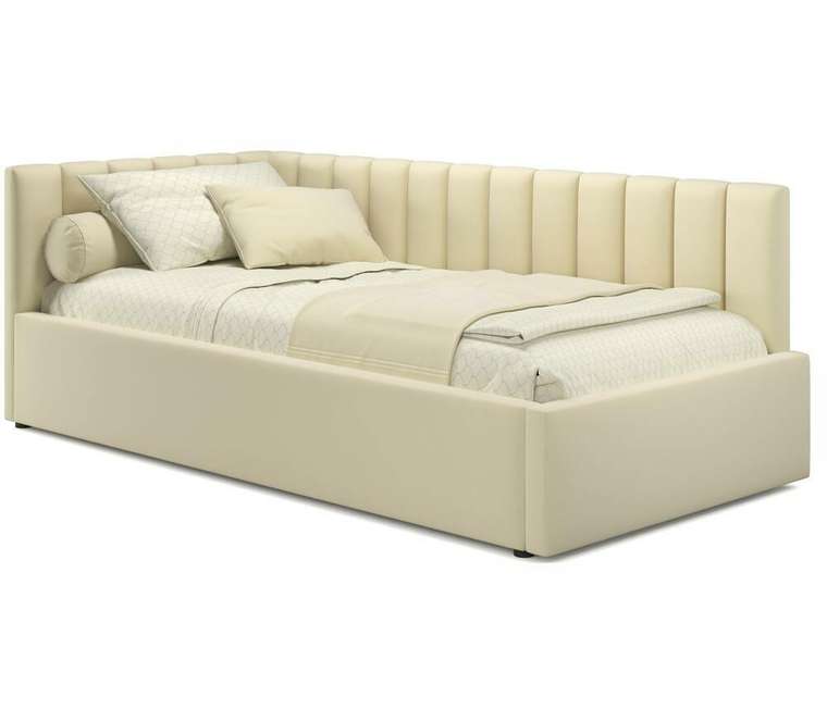 Кровать Milena 90х200 белого цвета с подъемным механизмом