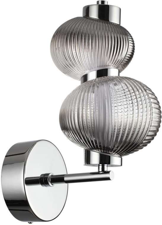 Бра светодиодное Odeon Light Bruco 5096/8WL хром/дымчатый градиент/металл/стекло LED 8W 4000K