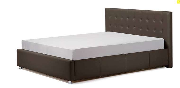 Кровать с подъемным механизмом Космопорт 200х200 коричневого цвета