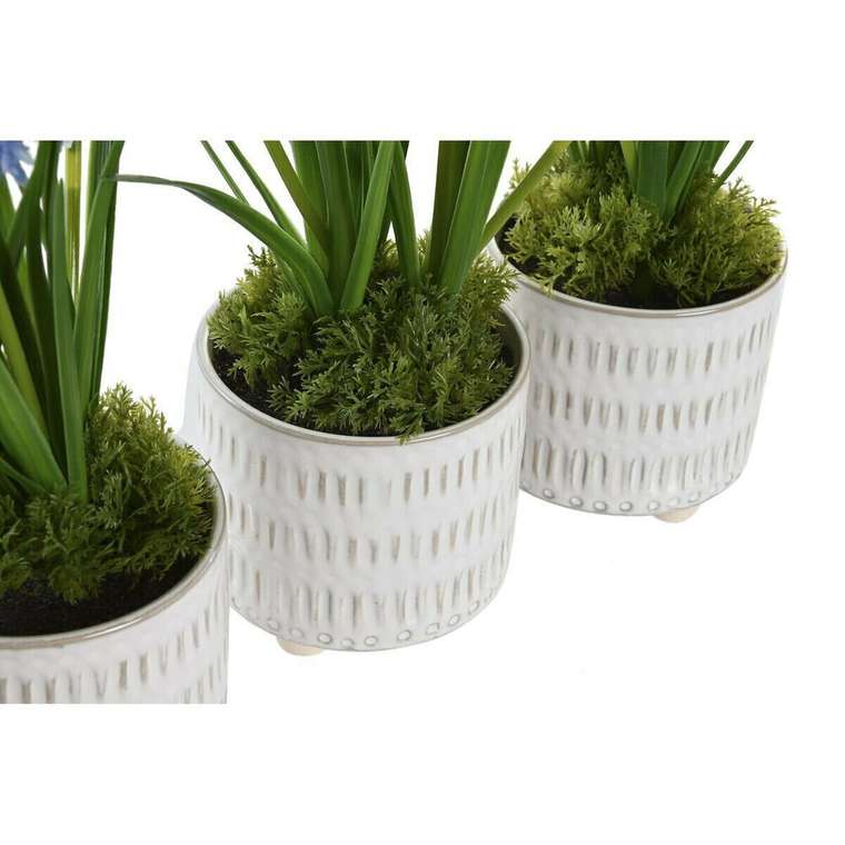 Декоративное растение Поролон Синий Розовый Жёлтый полипропилен 15 x 15 x 30 cm (3 Предметы)