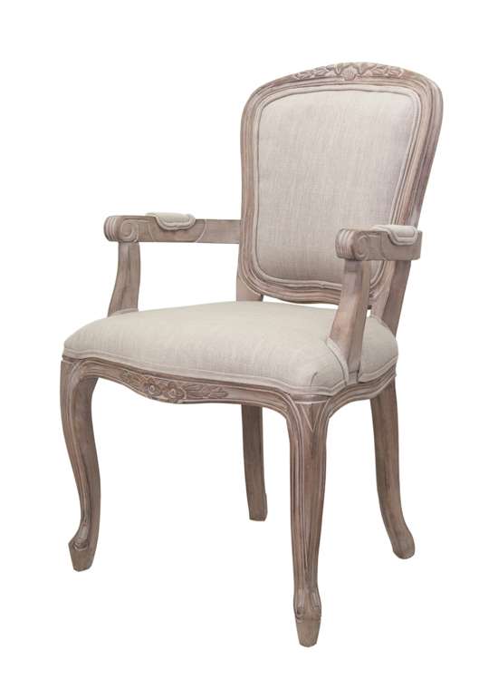 Стул с подлокотниками Gran arm beige бежевого цвета