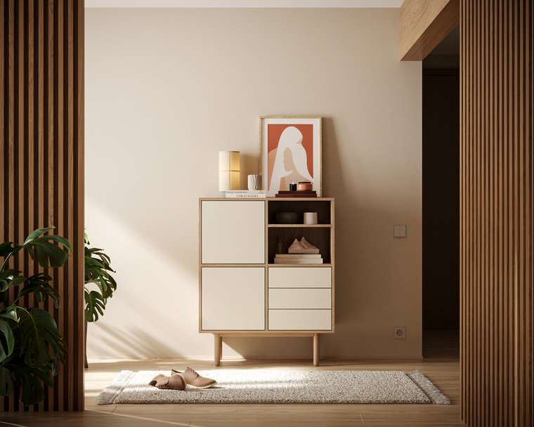 Комод Alice бежевого цвета