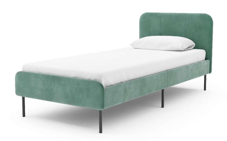 Кровать Элиса 90х200 зеленого цвета без подъемного механизма