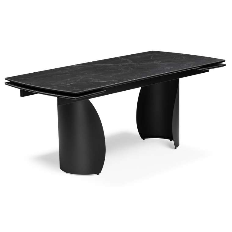 Раздвижной обеденный стол Готланд 180х90 черного цвета