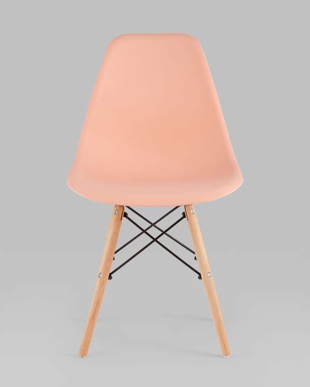 Стул Dsw Eames персикового цвета
