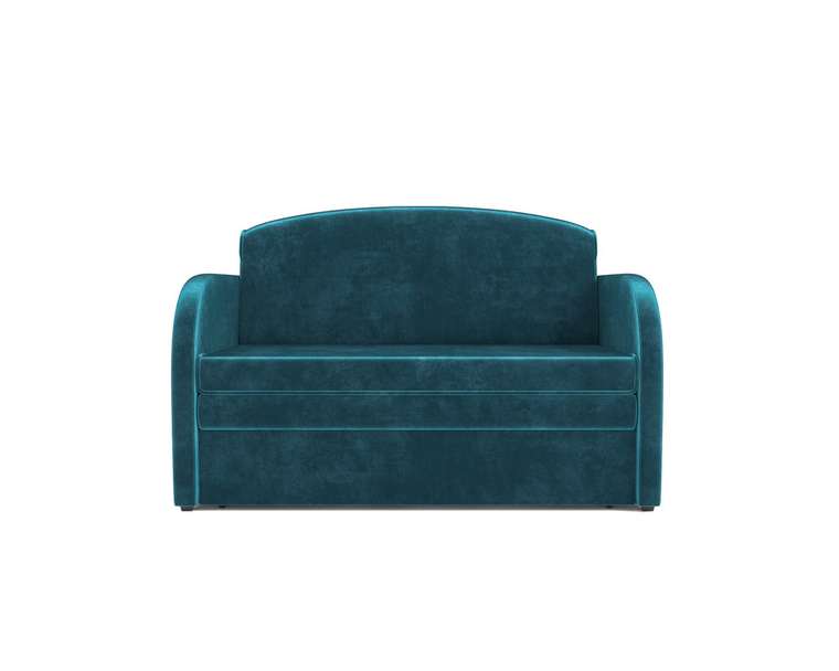 Прямой диван-кровать Малютка сине-зеленого цвета