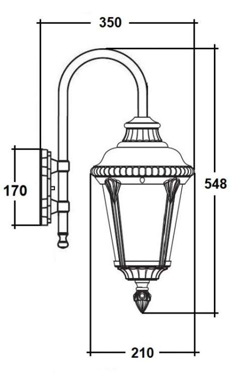 Настенный фонарь уличный IP44 Oasis Light MUNICH 2S 79752S/10 Gb
