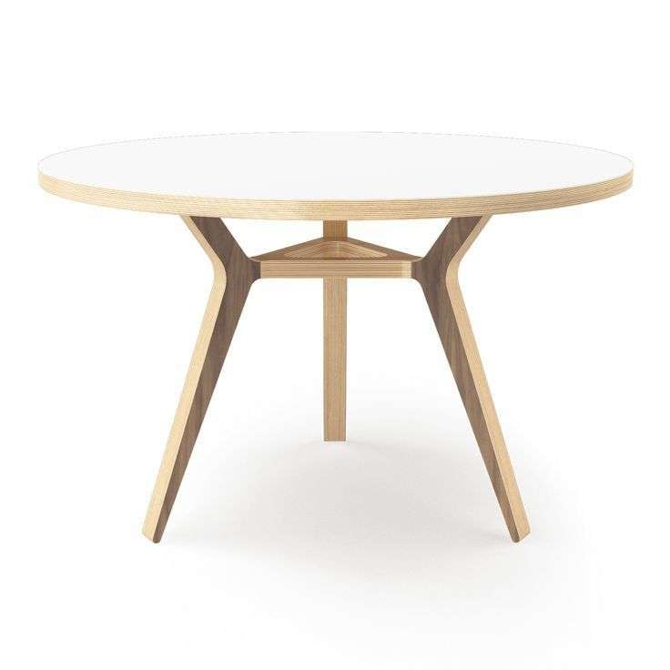 Обеденный стол Unika Täby white 90 дуб