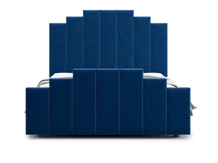 Кровать Velino 160х200 темно-синего цвета с подъемным механизмом