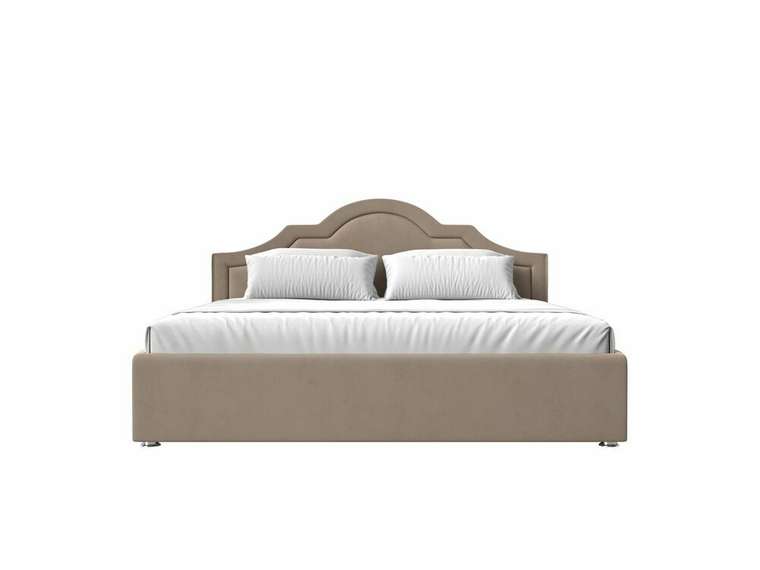 Кровать Афина 200х200 бежевого цвета с подъемным механизмом