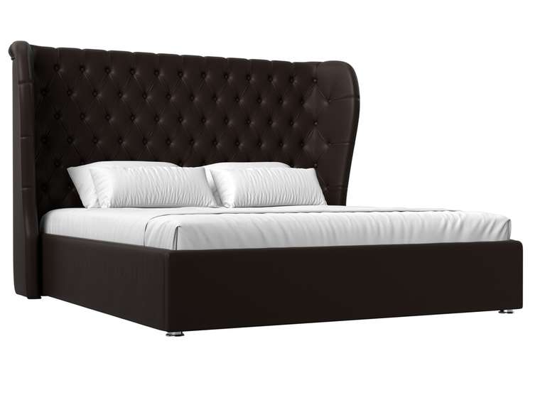 Кровать Далия 160х200 темно-коричневого цвета с подъемным механизмом