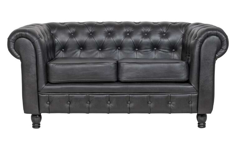 Диван Chesterfield черного цвета
