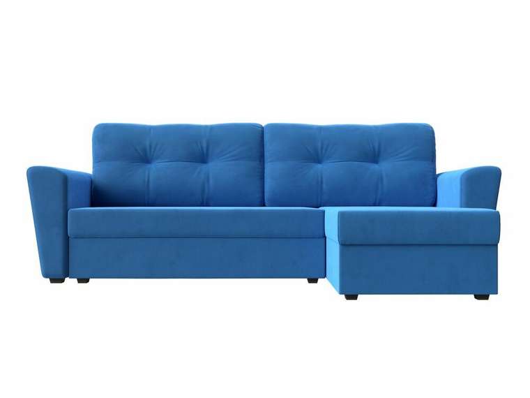 Угловой диван-кровать Амстердам лайт голубого цвета правый угол