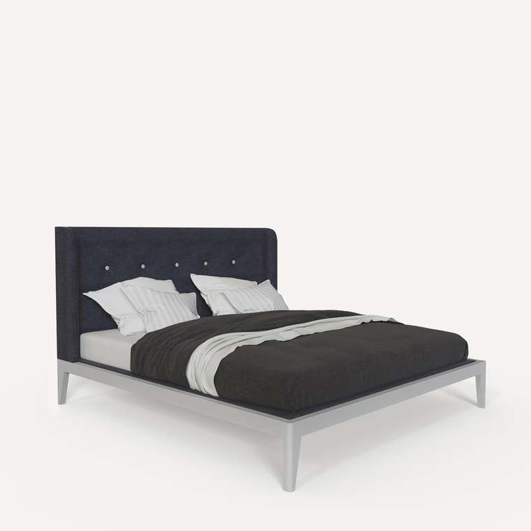 Кровать Fly soft new 200х200 серого цвета без подъемного механизма