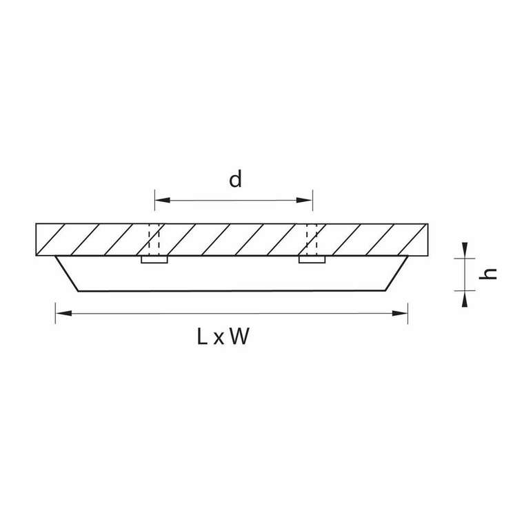 Светильник URBANO SQ LED 20W 1480LM 115G ЗОЛОТО 4000K IP65