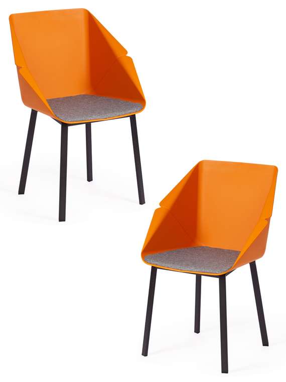 Комплект из двух стульев Doro оранжевого цвета